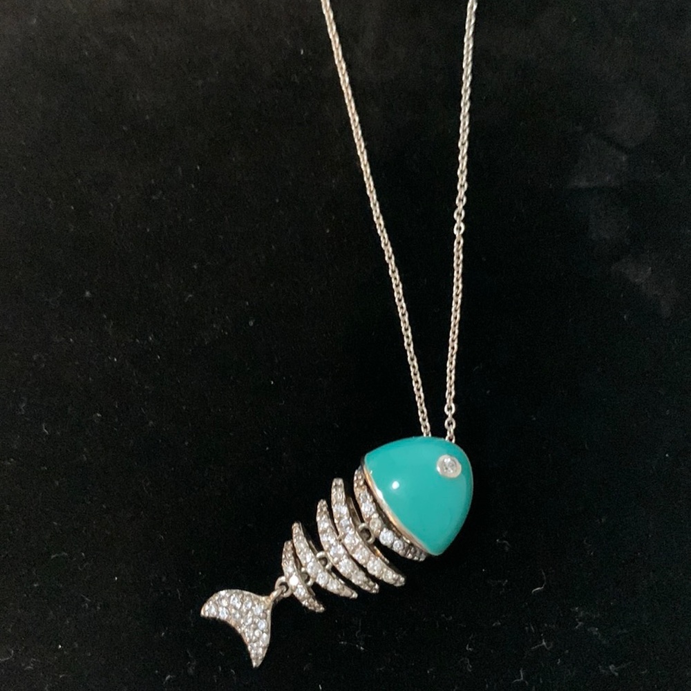 Sterling Silver Fish Bone Necklace